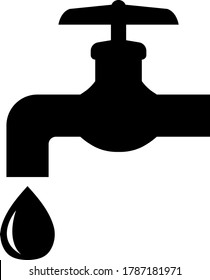 Water supply icon illustration material / vector