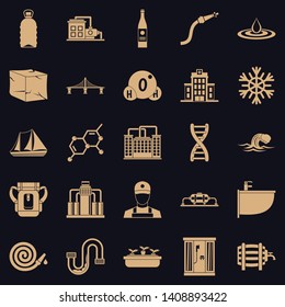Water supply icons set. Simple set of 25 water supply vector icons for web for any design