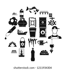 Water supply system icons set. Simple set of 25 water supply system vector icons for web isolated on white background