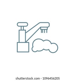 Water supply system linear icon concept. Water supply system line vector sign, symbol, illustration.