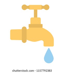 
Water supply, water tap with dripping water 
