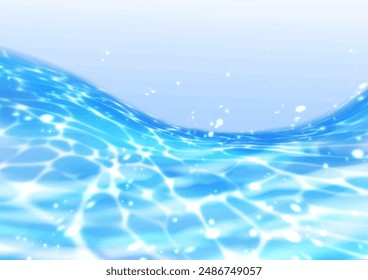 Water surface background with momentum and depth