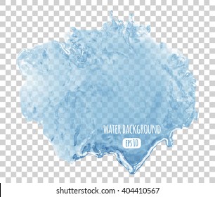 Water surface background. Transparent liquid isolated vector illustration.