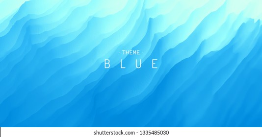 Water surface. Blue abstract background. Vector illustration for design.