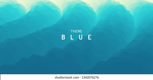 Water surface. Blue abstract background. Vector illustration for design.