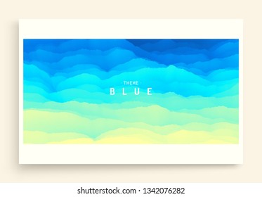 Water surface. Blue abstract background. Vector illustration for design.