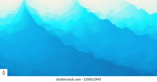 Water surface. Blue abstract background. Vector illustration for design.