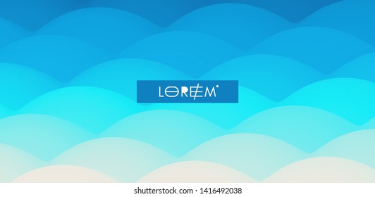 Water surface. Blue abstract background. Vector illustration for design.