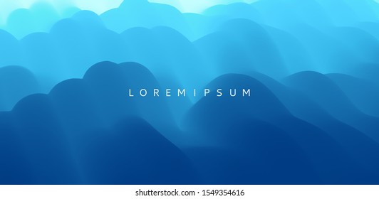 Superficie de agua. Fondo abstracto azul. Ilustración vectorial para el diseño.
