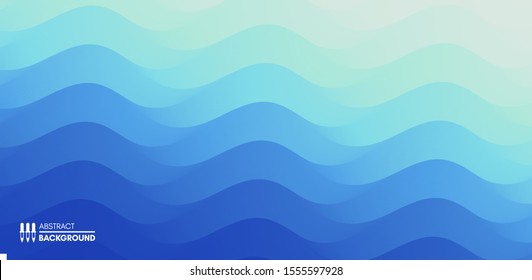 Wasseroberfläche. Blauer abstrakter Hintergrund. Vektorgrafik für Design.