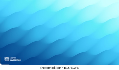 Water surface. Blue abstract background. Vector illustration for design.