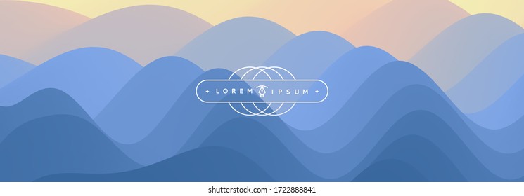 Water surface. Blue abstract background. Vector illustration for design.