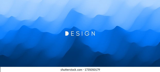 Water surface. Blue abstract background. Vector illustration for design.