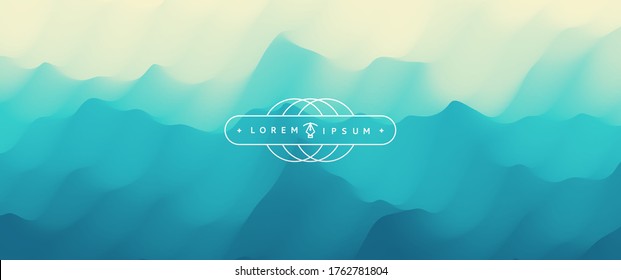 Water surface. Blue abstract background. Vector illustration for design.