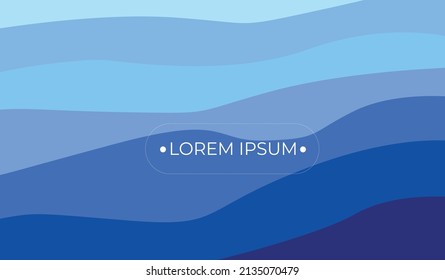 Superficie de agua. Fondo abstracto azul. Ilustración vectorial para el diseño.
