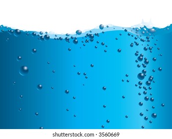 Water Surface With Bubbles Breaking Free And Creating A Wave Ideal  A Background