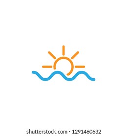 Water surface icon graphic design template vector isolated