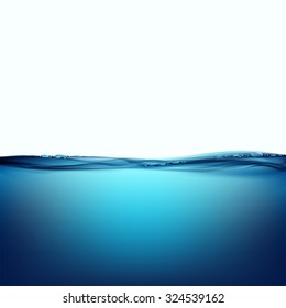 Water Surface Isolated On White Background. Stock Vector Image.