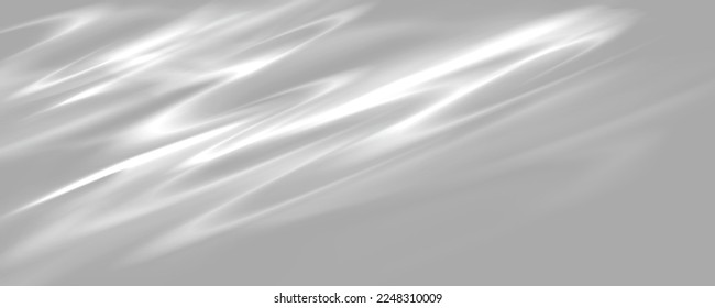 Water surface with ripple top view. Abstract background with overlay effect of light refraction in pure ocean, sea or pool water, vector realistic illustration