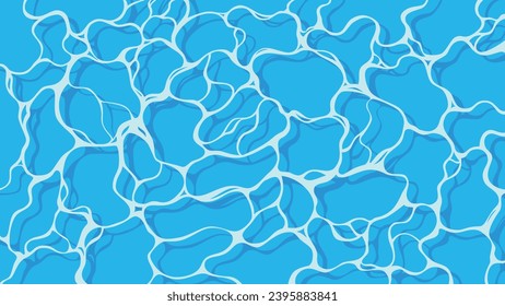 Water surface seamless texture. Vector Illustration