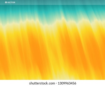 Water surface. Wave of ocean on the sandy beach. Nature background. Modern screen design for mobile app and web. Summer vector illustration. 
