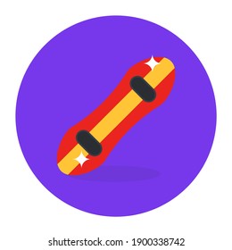 

Water surfboards icon in flat design
