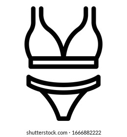 Water swimsuit icon. Outline water swimsuit vector icon for web design isolated on white background