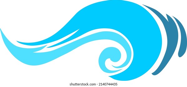 Water Swirl Logo. Clean Eco Environment Symbol