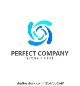 Logo del vector del torrente hídrico. Logo para productos relacionados con el agua o la hidrología, marca, empresa y organización.