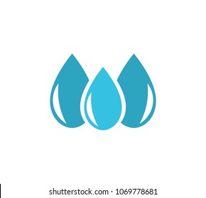 Water symbol. Blue drops icon