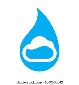Water symbol. Cloud icon. Logo. vector Eps10.