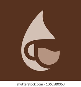 Water symbol. coffee icon. Logo. vector Eps10.