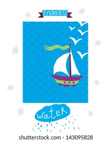 Water. Symbol elements. Horoscope.