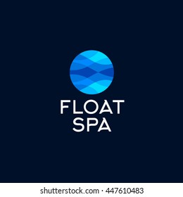 Water symbol. Floating Spa logo. 