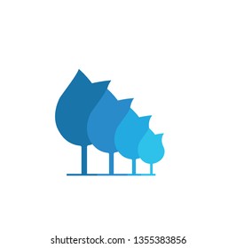 Water symbol of the four elements