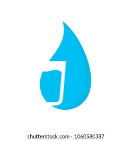 Water symbol. Glass Icon. Logo. vector Eps10.