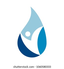 Water symbol. human icon. Logo. vector Eps10.