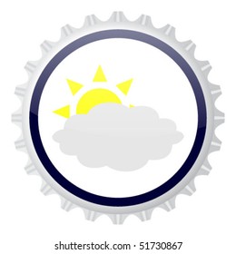 Water symbol on cap