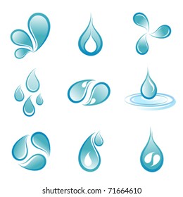 water symbol set