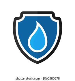 Water symbol. Shield Icon. Logo. vector Eps10.