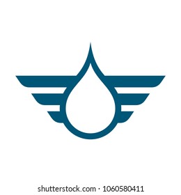 Water symbol. Wing Icon. Logo. vector Eps10.