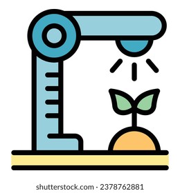 Water system icon outline vector. Garden drip. Automatic farm color flat