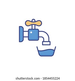Water System illustration style icon. EPS 10 file