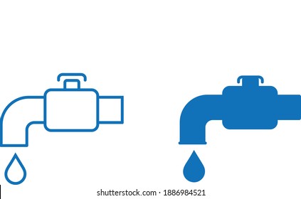 Icono de la pestaña del agua en estilo plano moderno aislado en fondo blanco. Símbolo de diseño de sitio web, logotipo, aplicación, interfaz de usuario. Ilustración del vector, EPS