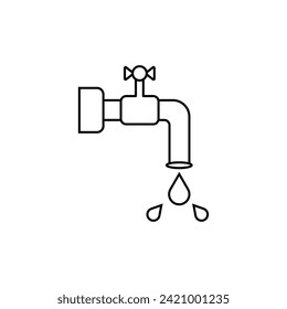 Icono de la pestaña Agua en el vector con icono de gota de agua.