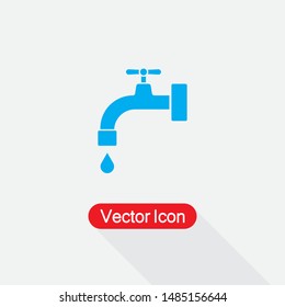 Water Tab Icon Vector Illustration On Light Gray Background Eps10