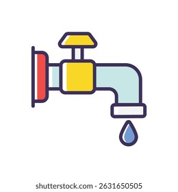 Water Tab vector icon stock illustration