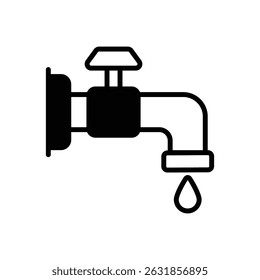 Water Tab vector icon stock illustration
