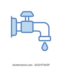 Vektorsymbol auf dem Wasserschild Stockgrafik