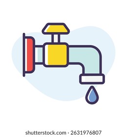 Water Tab vector icon stock illustration